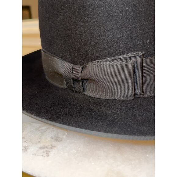 Optimo Chicago Premium Beaver Felt Fedora – Size 7½ (60 cm) – Black – Wide Brim - Picture 2 of 11